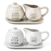 Bomboniere Originali 2026 SET Zuccheriera e Lattiera con scritte simpatiche