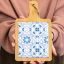 Bomboniere Matrimonio 2025 Tagliere in Ceramica e bamboo con maioliche