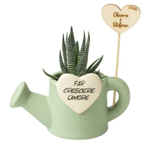 Bomboniere 2026 Linea Acqua Annaffiatoio Portapiantina Grande con cuore e frase