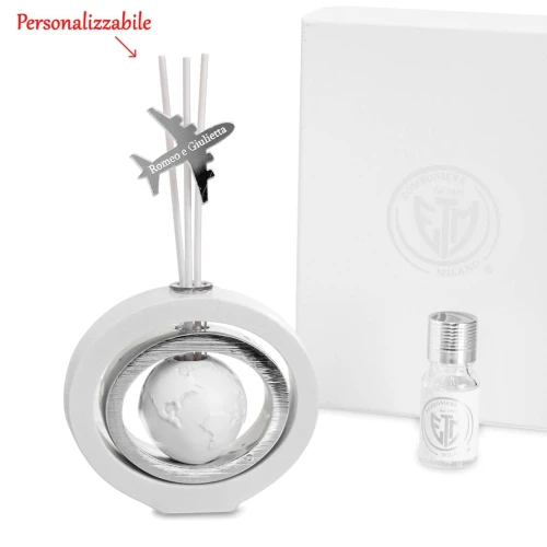 Bomboniere Tema viaggio Profumatori con mondo Personalizzabili 2026