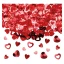 Coriandoli Cuore rosso con scritta "Love" ed altri dettagli per decorazione