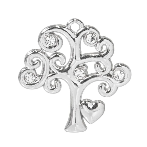 Ciondolo Bomboniere Albero della Vita Moderno con Strass