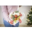Idea Regalo Natale - Cuore Shabby chic da appendere con decoro Rosso