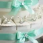 Torta Bomboniere tiffany con Farfalle decorate da 35 fette