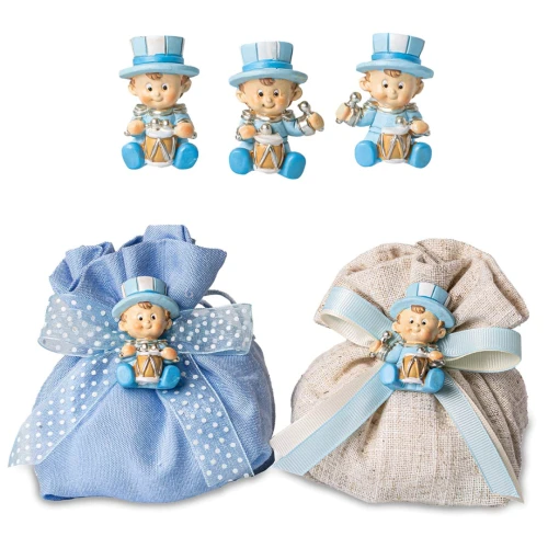 Bomboniera Battesimo e Nascita Magnete Bambino con tamburo