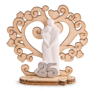 Segnaposto 25 Anni Matrimonio Nozze Argento idea Originale