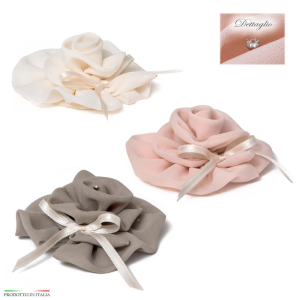 rosa portaconfetti con swarovsi made in italy di qualità
