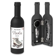 Idea Bomboniera Utile Tema Pattinaggio a Rotelle Bottiglia di Vino Set accessori Vino