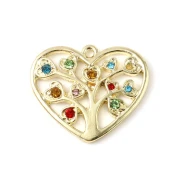 Ciondolo Albero della vita Oro con strass colorati per Bomboniere