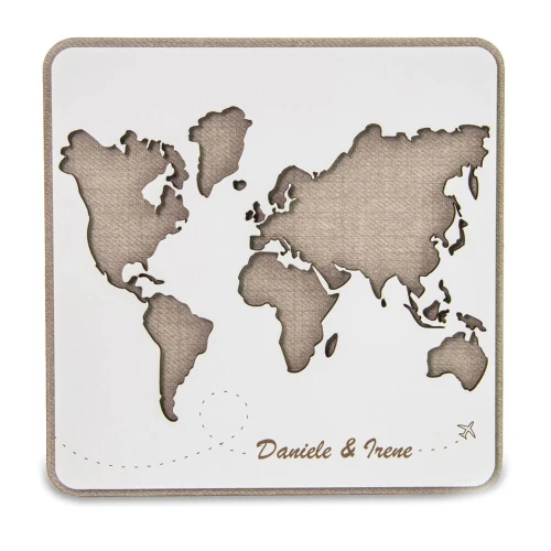 Bomboniere Tema viaggio Sottopentola Mondo mappamondo personalizzate incisione