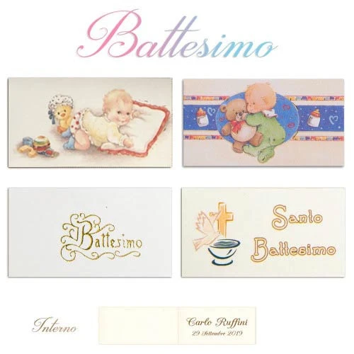Bigliettini Bomboniere Battesimo