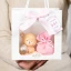 Bomboniera 2027 Battesimo e Nascita Femmina Orsetto Linea PELUCHE in Porcellana Luce LED con Cuore Glitter Personalizzabile