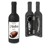 Idea Bomboniera Utile Tema Rugby Bottiglia di Vino Set accessori Vino