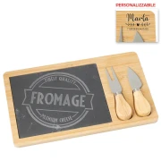 Bomboniera matrimonio  Set Tagliere Formaggio con coltellini personalizzabile