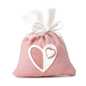 ⚡OFFERTISSIMA Sacchetto Portaconfetti Linea Light Rosa Antico con Cuore