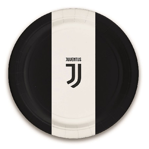8 piatti di carta 23 cm per festa tema Juventus