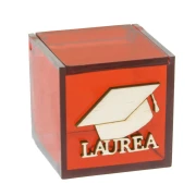 Bomboniere Laurea Scatolina Portaconfetti Rosso Applicazione