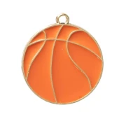ciondolo pallone da basket in metallo per bomboniere