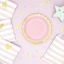 6 Piatti di carta 18 cm colore Rosa