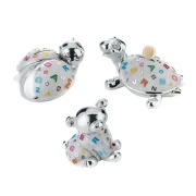 Idea Regalo Salvadanaio Argento con Alfabeto per Maschio e Femmina