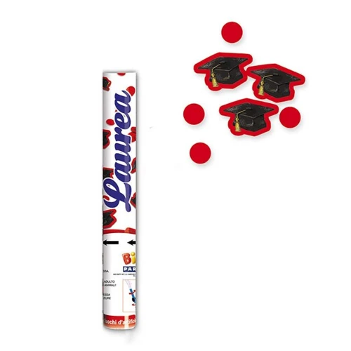 cannone sparacoriandoli 30 cm coriandoli per festa di Laurea