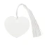 Cuore con nappina bianca