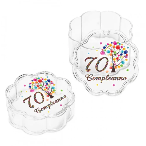 Bomboniere 70 anni Compleanno Scatolina Portaconfetti