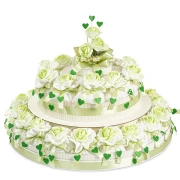 Torta Bomboniere da 28 Sacchettini con Rose Verdi