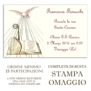 partecipazione, invito per cresima