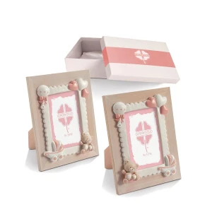 ULTIMI 4 Bomboniere Solidali Quadrifoglio 2025 Bimba Portafoto Piccolo 9x12 cm (interno 5x7 cm) PREZZO PER TUTTI