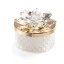 Bomboniere 2025 Candele Diamond Oro con fiore in Cristallo - Alta Qualità