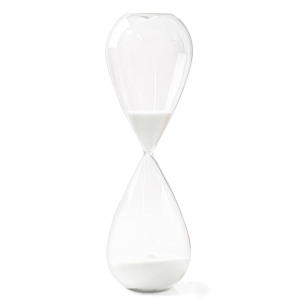 Bomboniera Clessidra Vetro Sabbia Bianca MAXI 39 cm