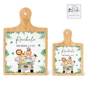 Bomboniere Tema Giungla Personalizzate Tagliere in legno