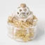 Bomboniera Nozze d\'Oro Carrozza in ceramica su cofanetto in plexiglass con 50 argento