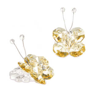 Bomboniere Farfalle in Cristallo Swarovski Ambra oro