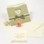 Partecipazione Matrimonio Originale verde con inserto cuore - Ficus
