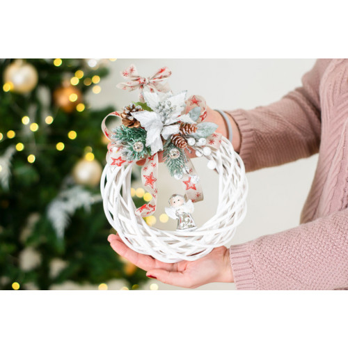 Idea Regalo Natale - Idea regalo Corona Natalizia da appendere con Angelo