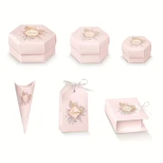 Scatoline portaconfetti Love Rosa e Oro
