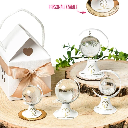 Bomboniere Linea Globo 2026 Mappamondo con stand in metallo