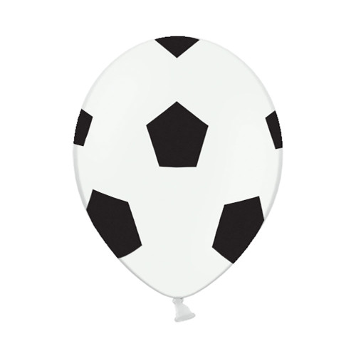 Palloncini tema calcio forma di pallone - confezione 6 pezzi