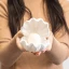 Idee Bomboniere Originali conchiglia con perla in ceramica LED