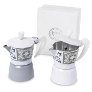 ⚡PROMO LAMPO Bomboniere Caffettiera Moka maioliche in Alluminio