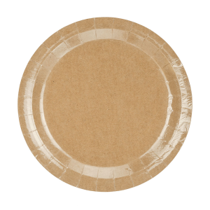 6 piatti di carta Kraft 23 cm Linea Rustica