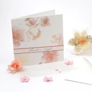 Partecipazione Matrimonio Originale Fantasia floreale con dettagli oro - Marocco