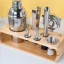 Regalo kit barman 8 pz alta qualità in acciaio e bamboo personalizzabile