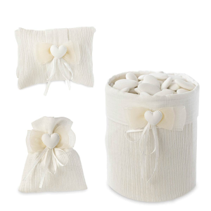 Sacchettini eleganti rigati con gessetto cuore bianco