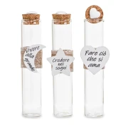 Bomboniere provetta vetro shabby