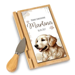 Bomboniere Personalizzate Tagliere con coltellino Tema Cane