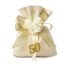 Bomboniere 2025 Sacchettini Portaconfetti con CONFEZIONE Nozze D\'Oro brillanti con fiore ed applicazione