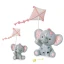 Bomboniere Battesimo e Nascita bimba Elefantino con Aquilone Rosa in resina